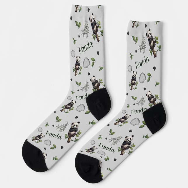 Chaussette Panda Couverture bébé Motif sans soudure (Gauche)