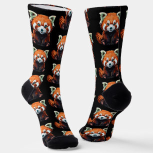 Chaussette Panda roux