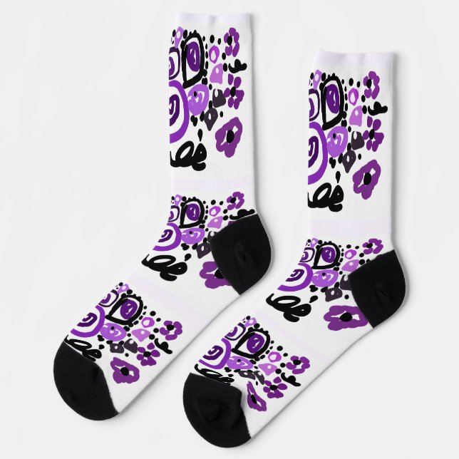 Chaussette Paon Violet Sauvage (Gauche)