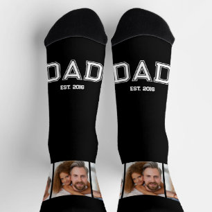 Chaussette Papa a établi Élégant 3 Cadeaux Photo Noir