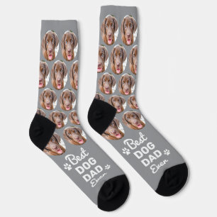 Chaussette Papa CHIEN personnalisé Empreinte de Patte Photo d