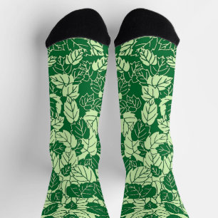 Chaussette Papier japonais, émeraude et vert citron
