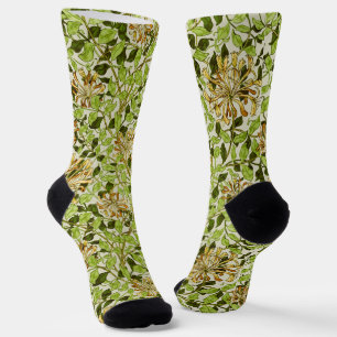 Chaussette Papier peint floral Chèvrefeuille miel de William