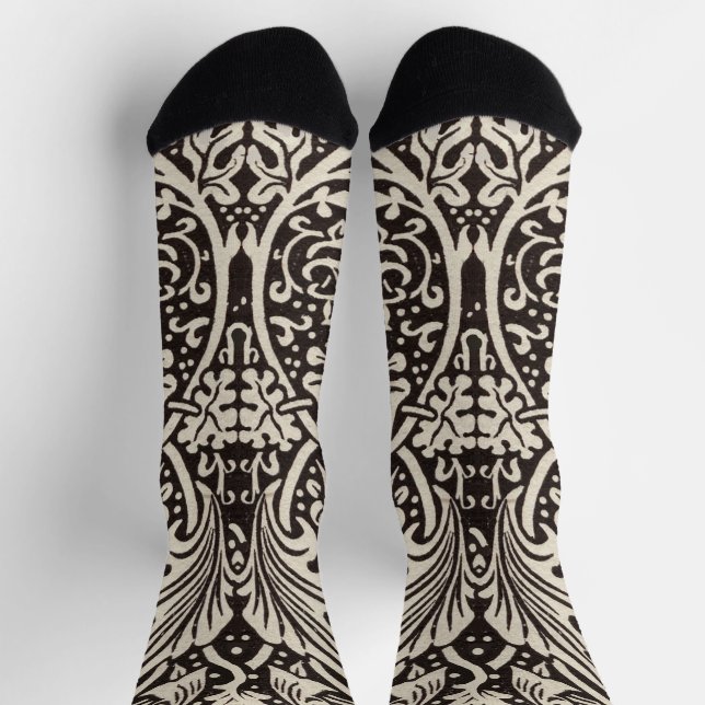Chaussette Papier peint floral Narcisse William Morris (Haut)