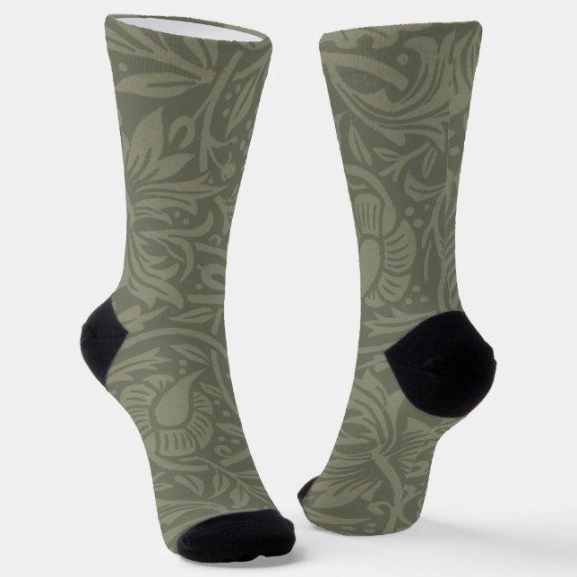 Chaussette Papier peint floral Narcisse William Morris (Angulaire)