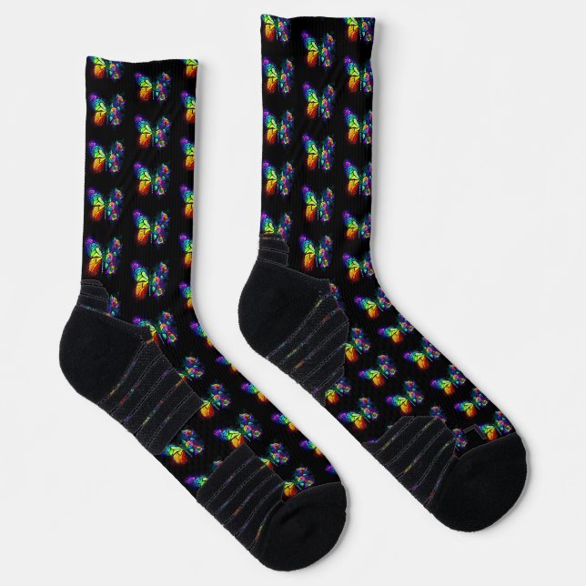 Chaussette Papillon arc-en-ciel (Droite)