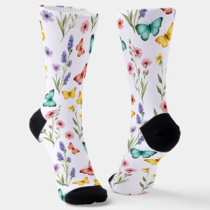 Chaussette Papillon Coloré