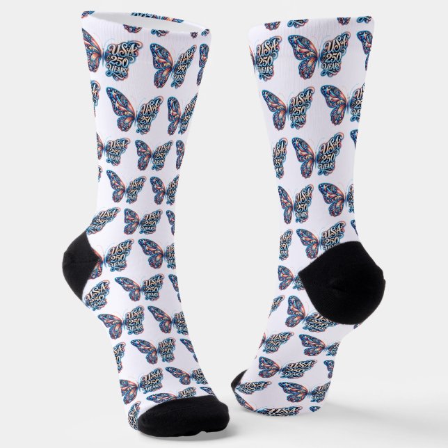 Chaussette Papillon pour le 250e anniversaire des États-Unis (Angulaire)