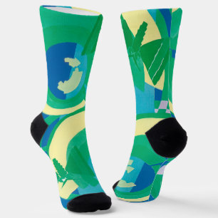 Chaussette Papillons de jardin Art Déco Jazz Pochoir vintage