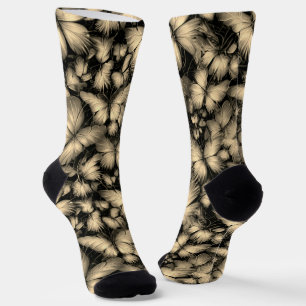 Chaussette Papillons d'or