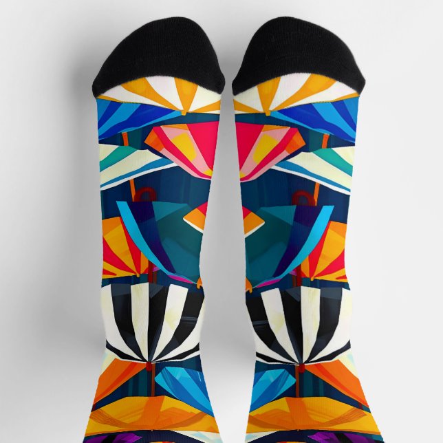 Chaussette Parapluie Abstrait Rainbow Beach (Haut)