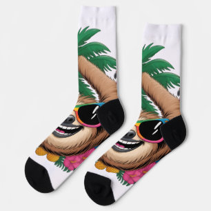 Chaussette Paresseux Tropical Kawaii – Vibrations É estivales