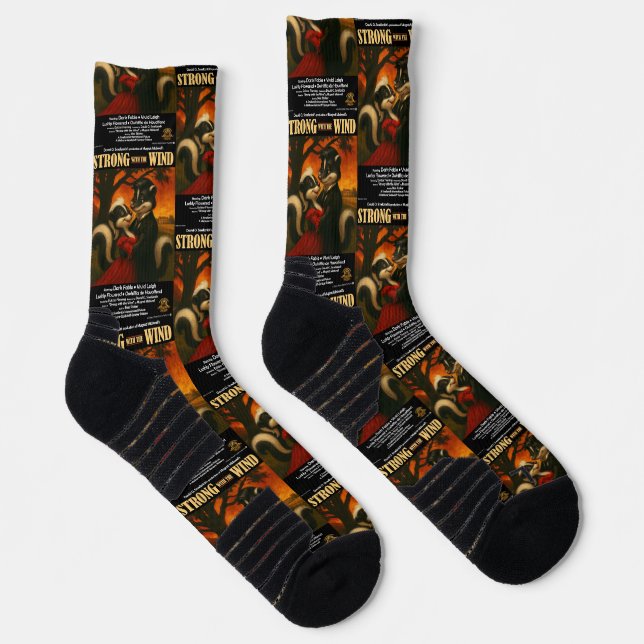 Chaussette Parodie de film Fort avec le Vent (Droite)