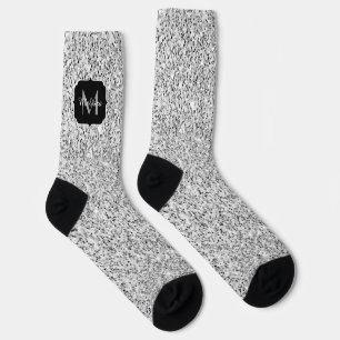 Chaussette Parties scintillant gris argent scintille Monogram