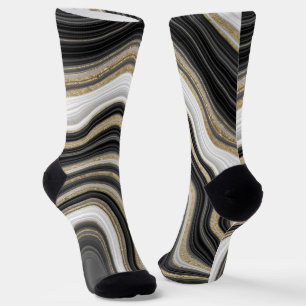 Chaussette Parties scintillant moderne tendance et marbre noi