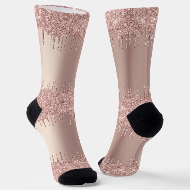 Chaussette Parties scintillant rose or Blush Disques étincela (Angulaire)