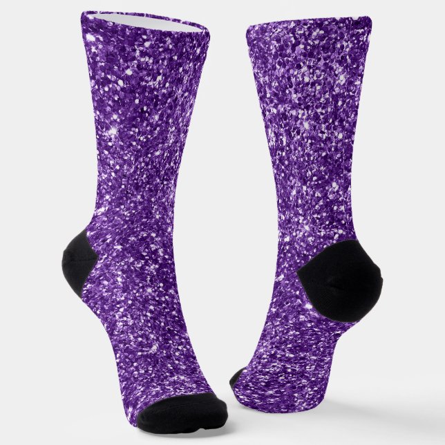 Chaussette Parties scintillant royale violet de luxe (Angulaire)