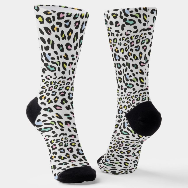 Chaussette Pastel Leopard Spot Motif (Angulaire)