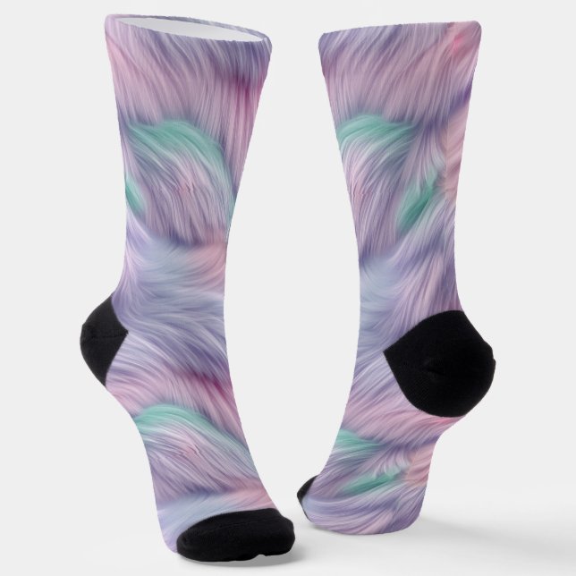 Chaussette Pastel Rainbow Fur (Angulaire)