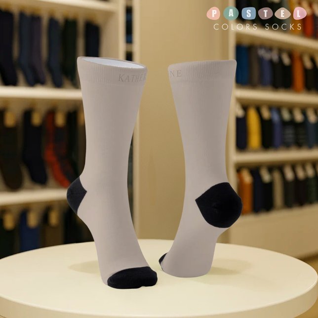 Chaussette Pâte de couleur beige marron clair doux uni (Solid Soft Light Paste Tan Beige Brown Color Socks
)