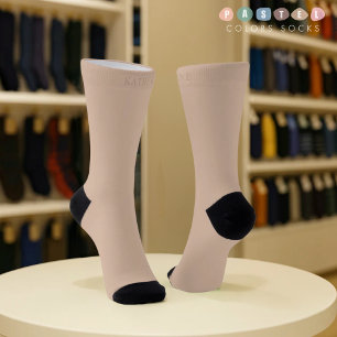 Chaussette Pâte de lumière douce solide couleur pêche beige r
