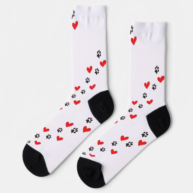 Chaussette Pâtes et Chaussettes de coeur (Gauche)