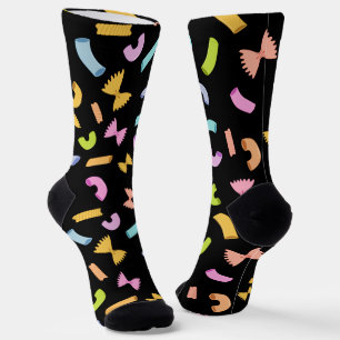 Chaussette Pâtes macaroni amusantes et cool motif coloré sur 