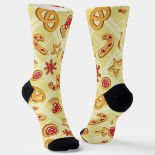Chaussette Pâtisseries de Noël pour filles mignonnes Motif il