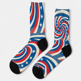 Chaussette Patriotic Swirling Stars & Stripes Bold USA Pride