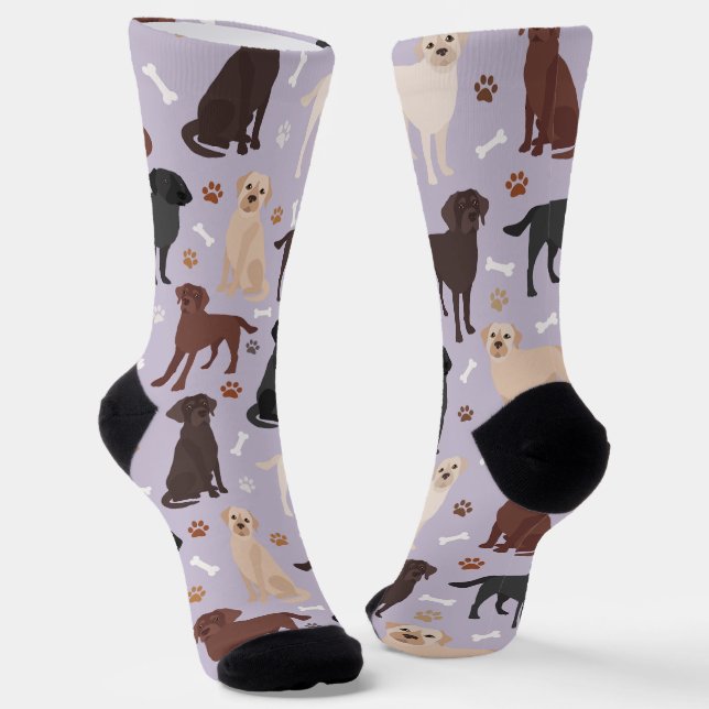 Chaussette Patrouilles et os du Labrador Retriever (Angulaire)