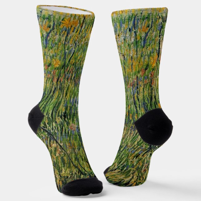 Chaussette Pâturage en fleurs par Vincent van Gogh (Angulaire)