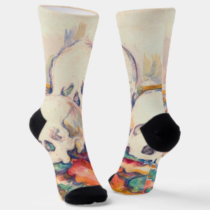 Chaussette Paul Cezanne - Aquarelle à trois crânes