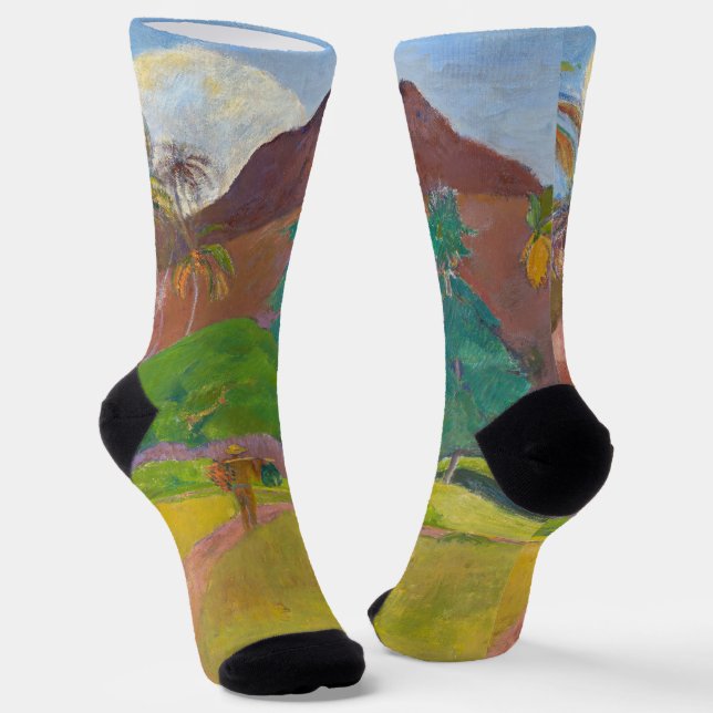 Chaussette Paul Gauguin - Paysage tahitien (Angulaire)