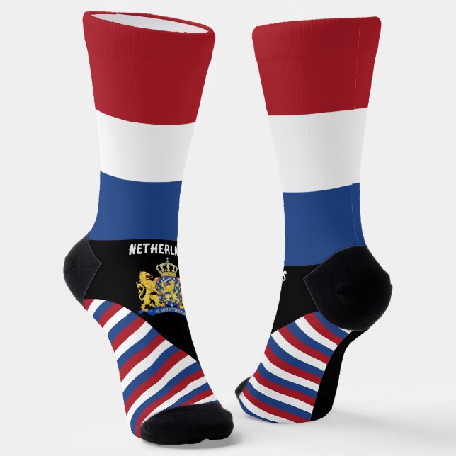 Chaussette Pays-Bas, mode, drapeau néerlandais, patriotique (Angulaire)