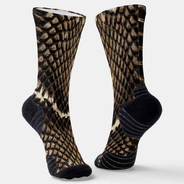 Chaussette Peau de serpent Cobra fausse  (Angulaire)