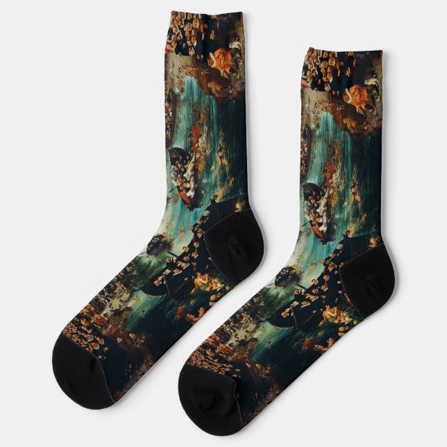 Chaussette Pêche aux âmes par Adriaen van de Venne (Gauche)
