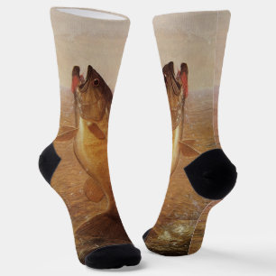 Chaussette Pêche Vintage, Achigan à petite bouche bondissant 