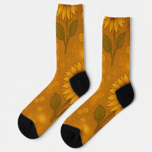 Chaussette Peigne Tournesol Doré – Cottagecore Lueur de Miel