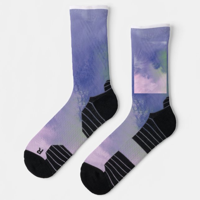 Chaussette Peinture à l'huile abstraite (Gauche)