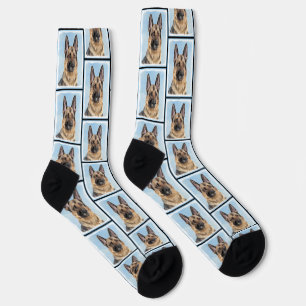 Chaussette Peinture berger allemande Tan mignonne Art chien o