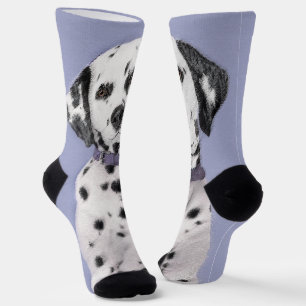 Chaussette Peinture Dalmatien - Jolie œuvre d'art originale d