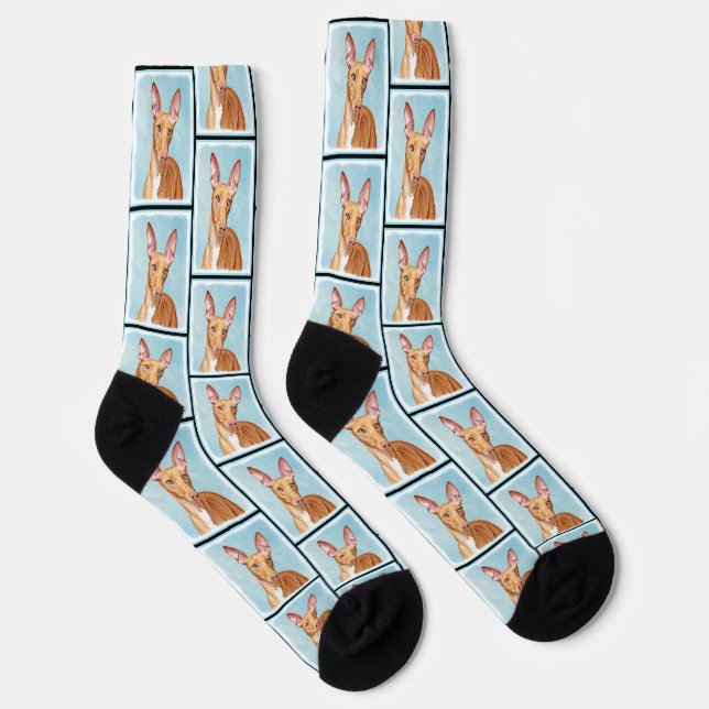 Chaussette Peinture de Pharaoh Hound Chestnut Art canin origi (Droite)