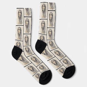 Chaussette Peinture de Saluki Faon Sable Mignon Art de Chien