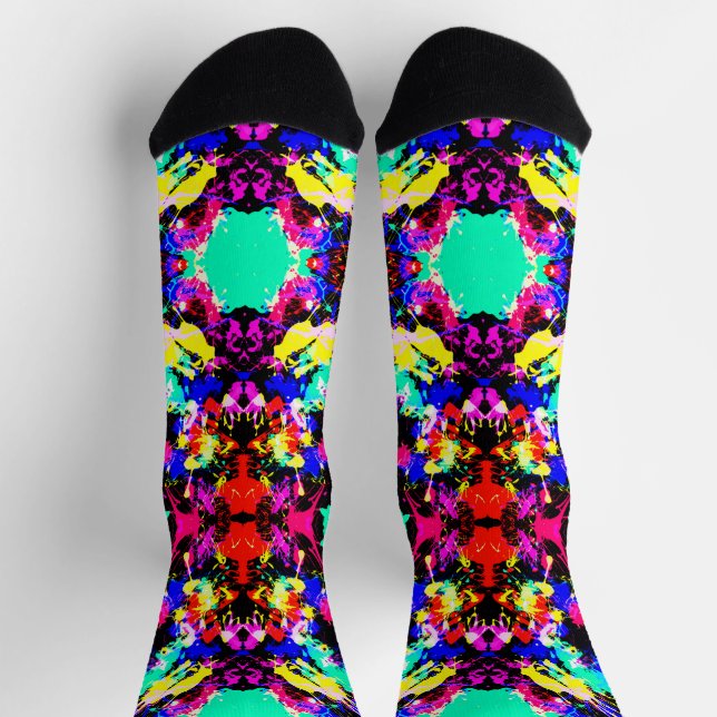 Chaussette Peinture éclaboussée colorée mignonne (Haut)