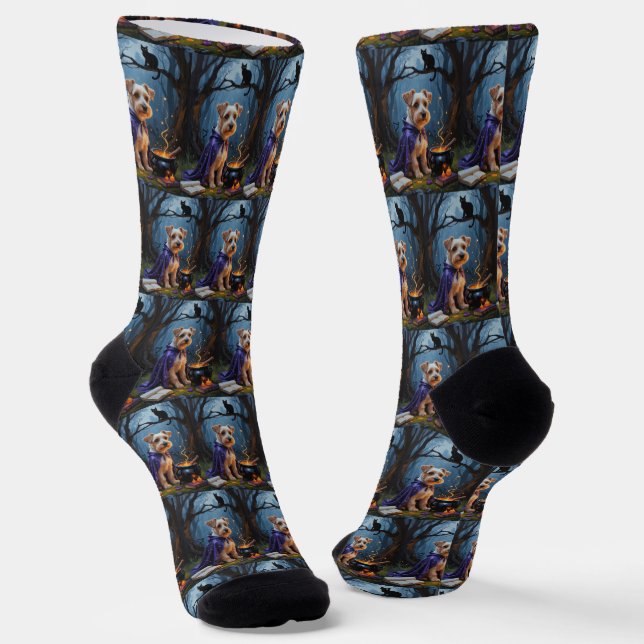 Chaussette Peinture fantaisiste de Halloween représentant un  (Angulaire)