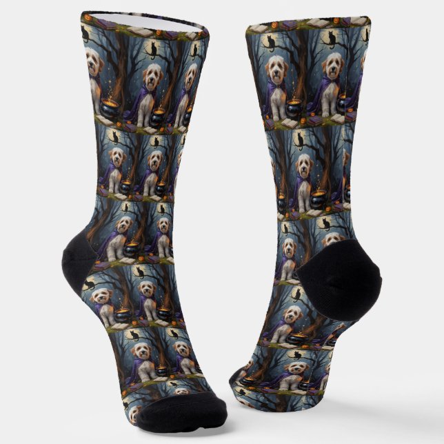 Chaussette Peinture fantaisiste d'Halloween de chien Bernedoo (Angulaire)