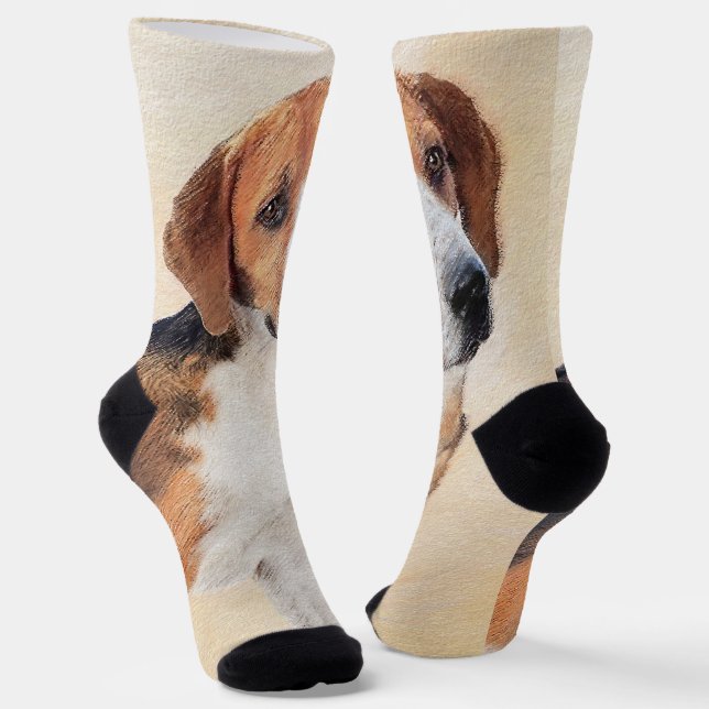 Chaussette Peinture Harrier - Joli art original chien (Angulaire)