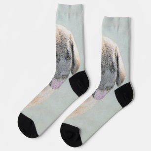 Chaussette Peinture Leonberger - Joli art original chien