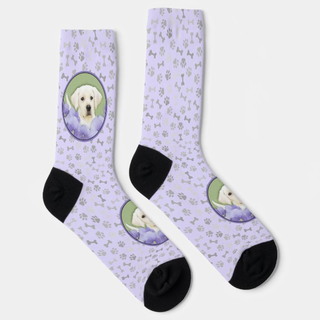 Chaussette Peinture originale de chiot Labrador Retriever, Ar (Droite)