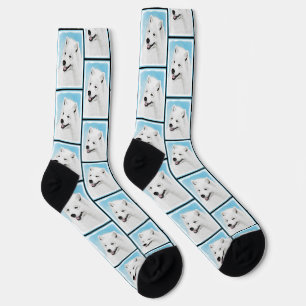Chaussette Peinture Samoyed Blanc mignonne Original Animal Ch